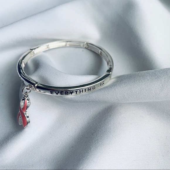 Breast Cancer Awareness Charm Bracelet - Picture 2 of 4